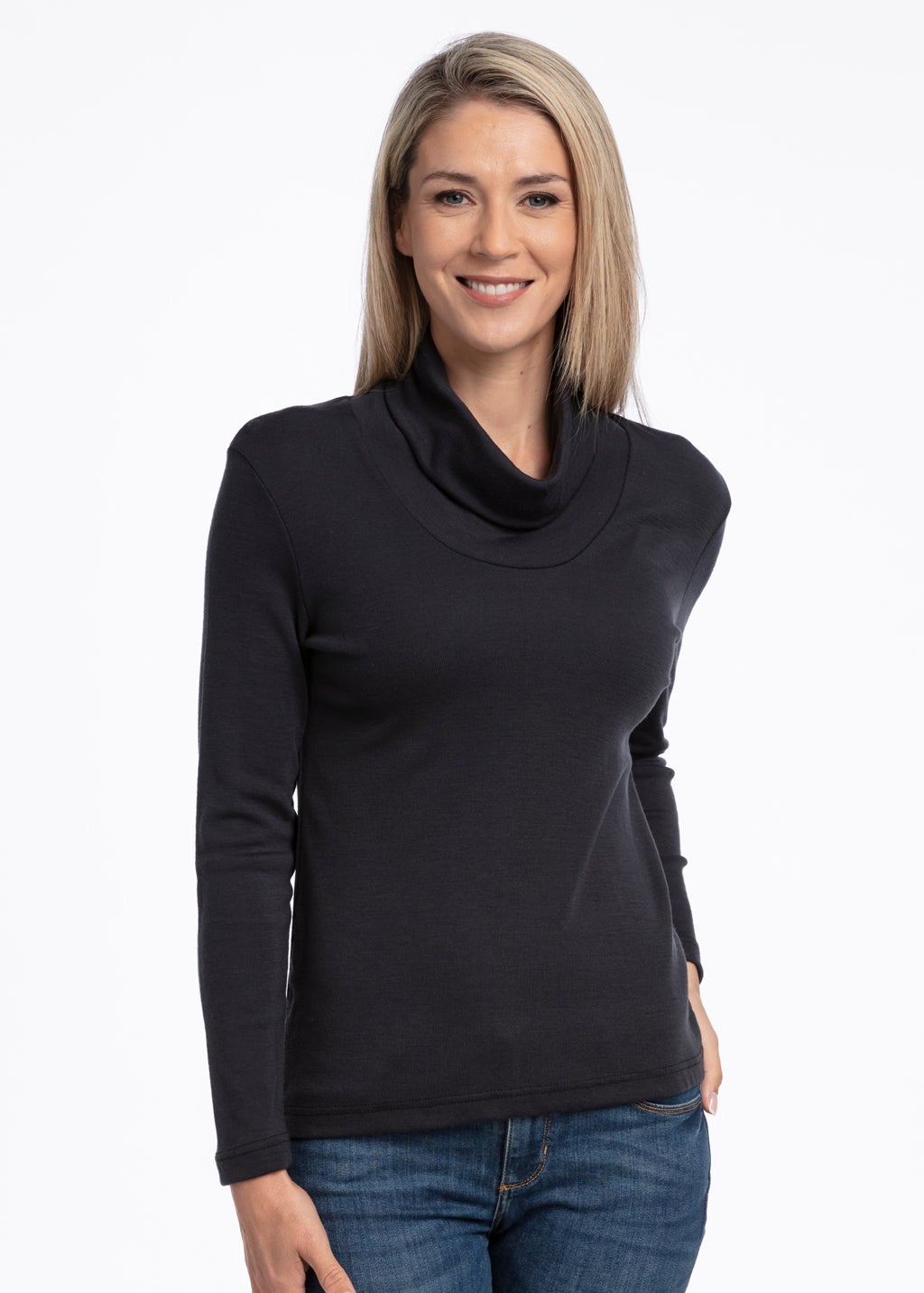 Graphite Bay Road Cowl Neck | The Wool Company