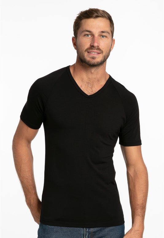 Black Bm Merino Short Sleeve Top