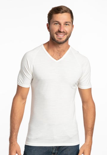 White Bm Merino Short Sleeve Top