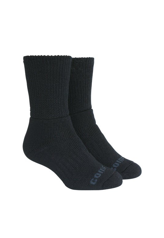 Black Comfort Top Merino Socks