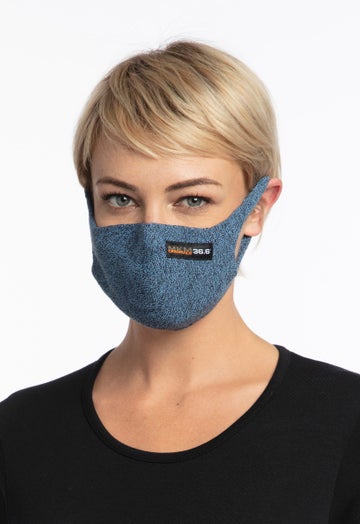 Blue Marl Coolmax Face Mask