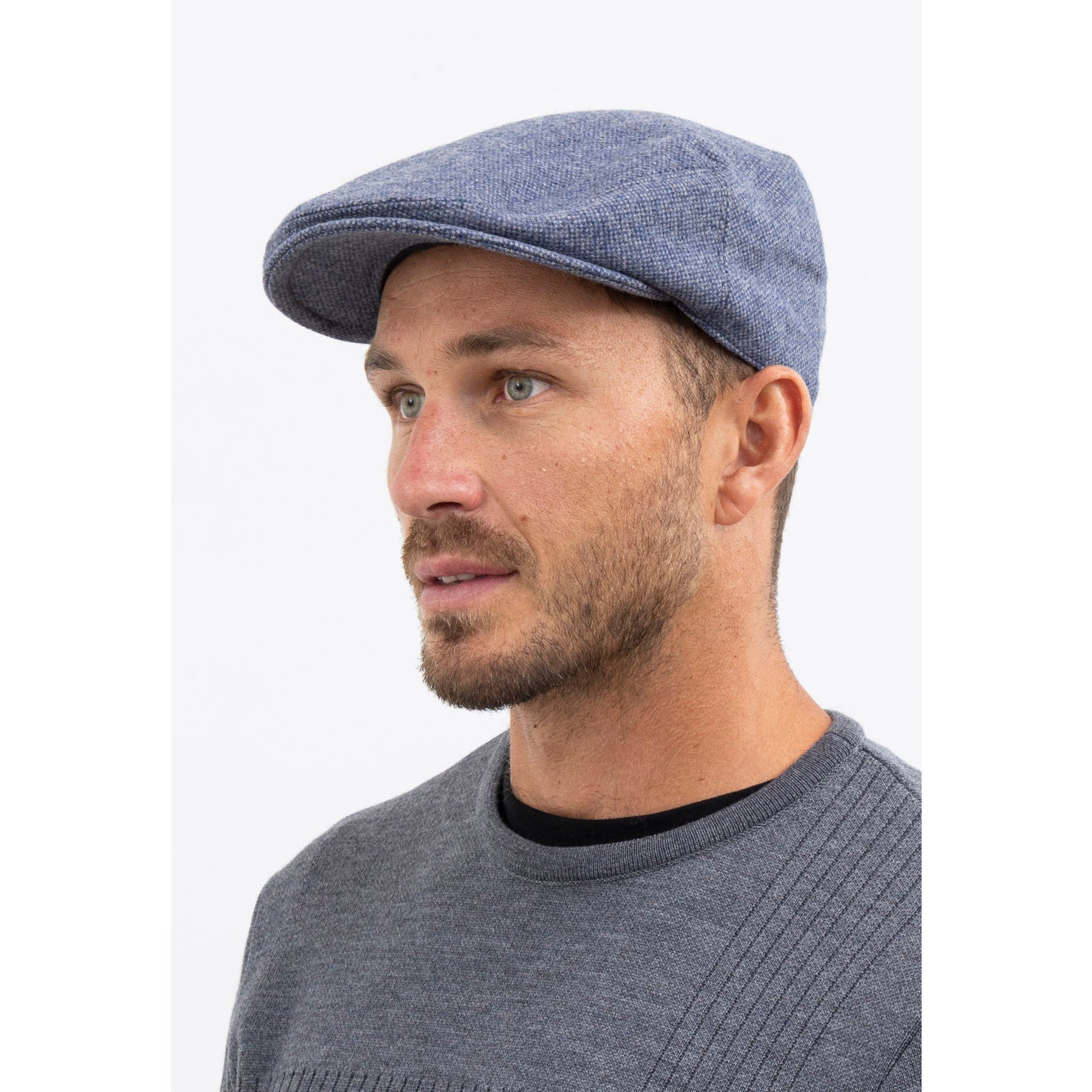 Donegal Tweed Cheesecutter GREY The Wool Company1