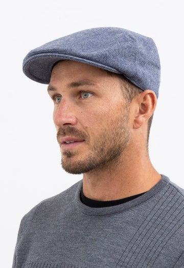 Donegal Tweed Cheesecutter Blue The Wool Company