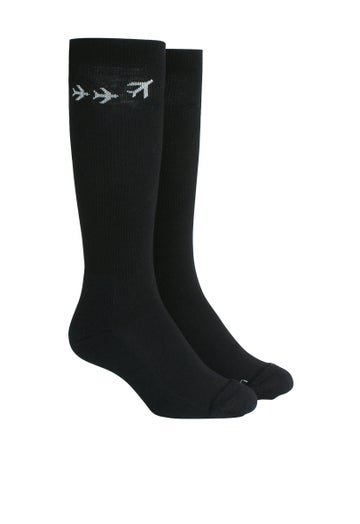 Black Merino Travel Socks