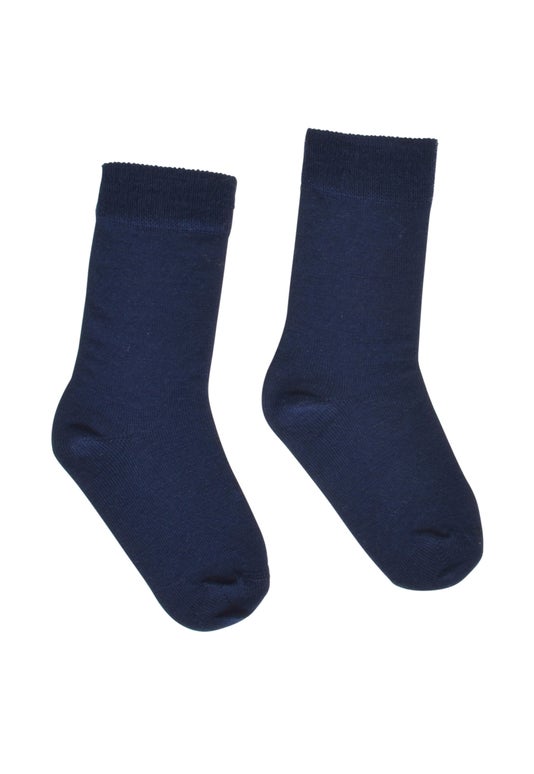 Navy Infant Plain Merino Socks