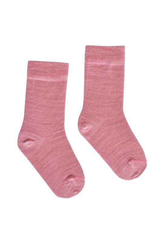 Pink Infant Plain Merino Socks