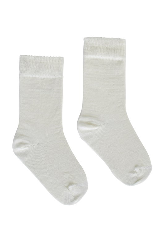 White Infant Plain Merino Socks