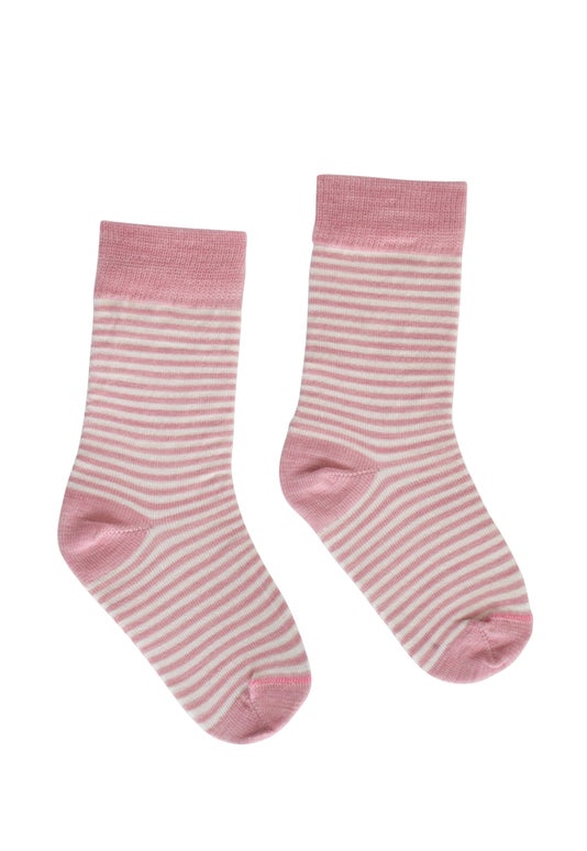 Pink Infant Striped Merino Socks