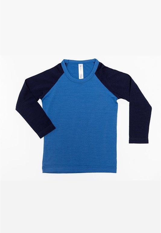 Blue/navy Kid Merino L/s Allsorts