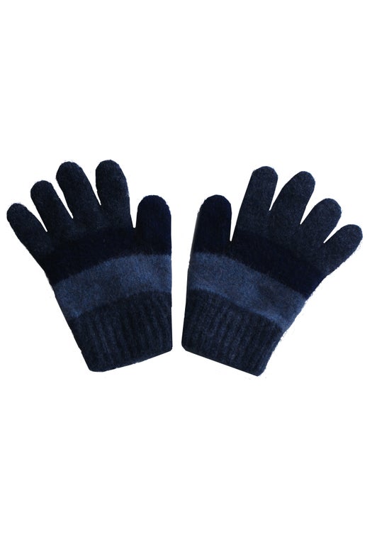 Denim Kids Merino Possum Striped Gloves