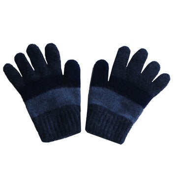 Denim Kids Merino Possum Striped Gloves