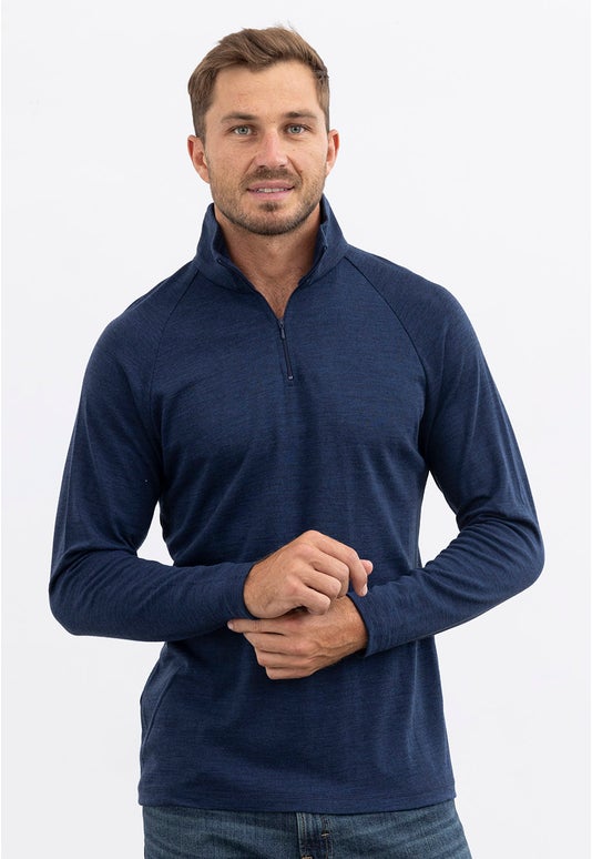 Midnight Merino 1/4 Zip Polo