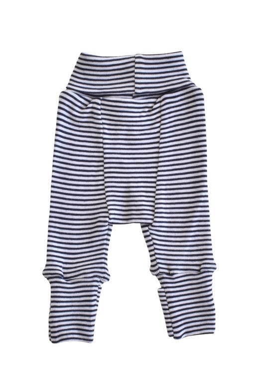 Navy Stripe Merino Babies Leggings