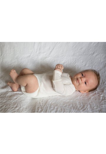 Ivory Merino Babies  Long Sleeved Bodysuit