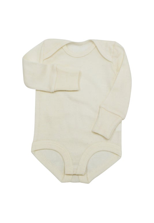 Ivory Merino Babies  Long Sleeved Bodysuit