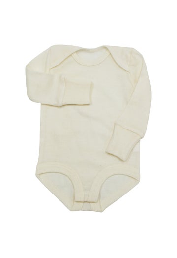 Ivory Merino Babies  Long Sleeved Bodysuit