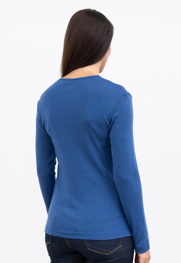 Biscay Blue Merino Bay Road Crew Neck