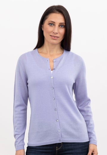 Crocus Merino Classic Crew Cardigan