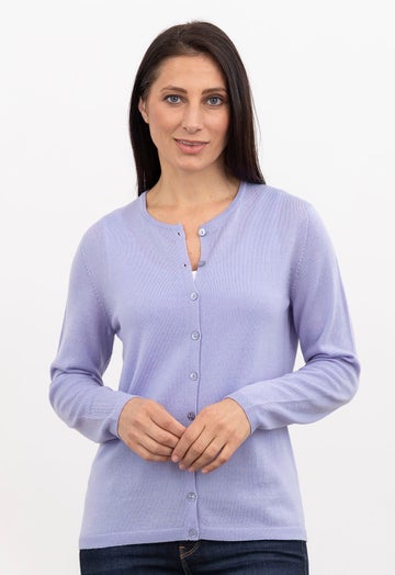 Crocus Merino Classic Crew Cardigan