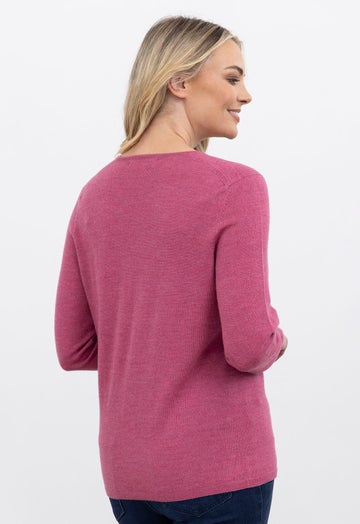 Azalea Merino Classic V Neck