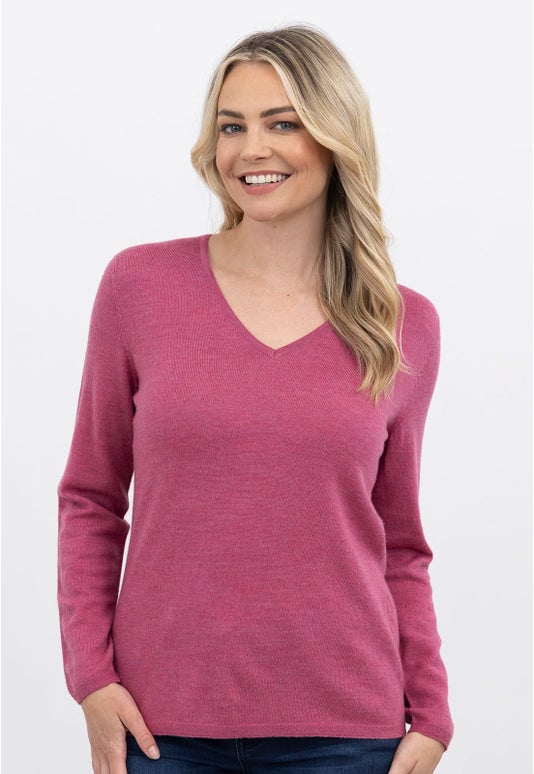 Azalea Merino Classic V Neck