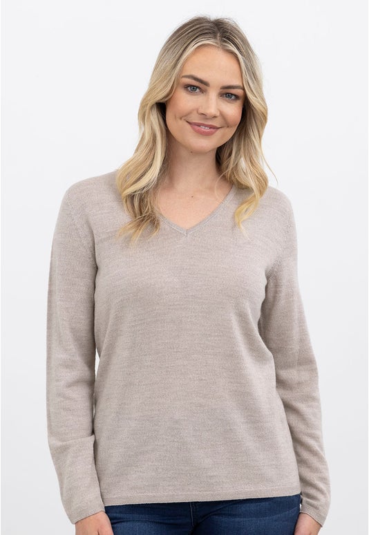Sand Merino Classic V Neck