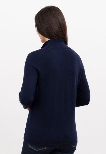 Navy Merino Collared Sweater