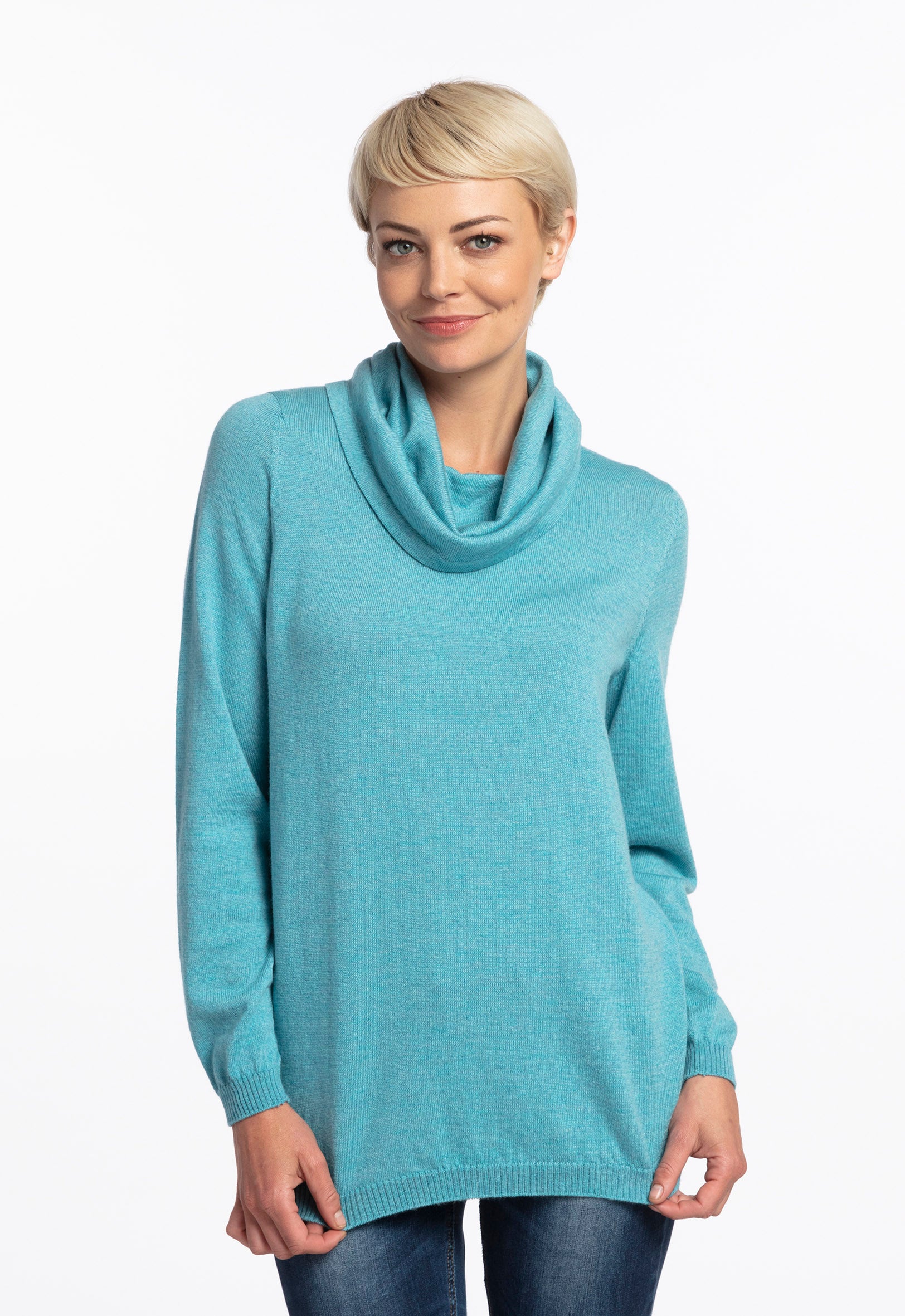 Merino Drape Neck Sweater