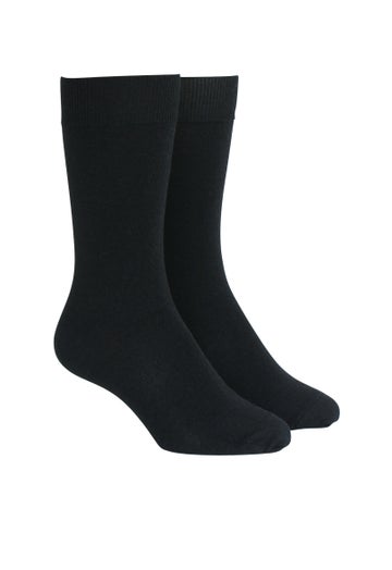 Black Merino Dress Health Socks