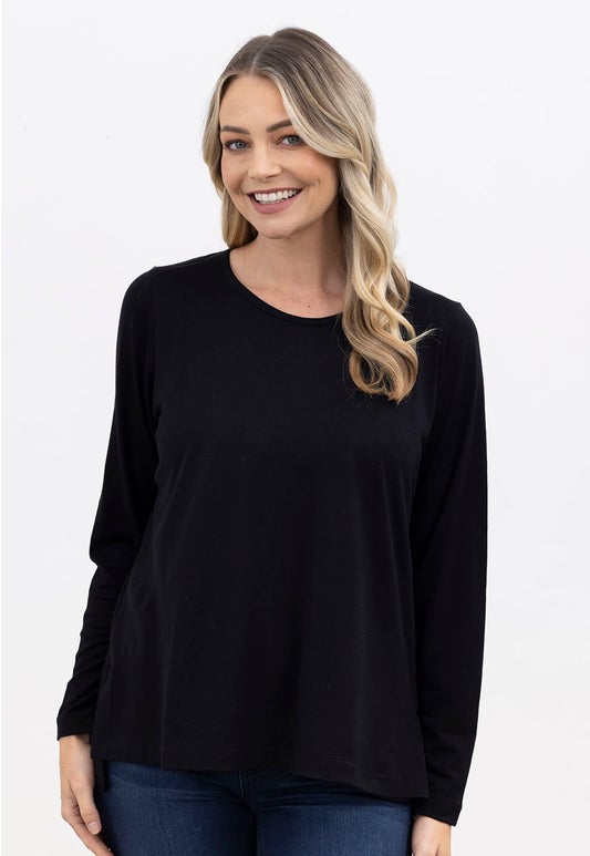 Black Merino Ezi Fit Tee