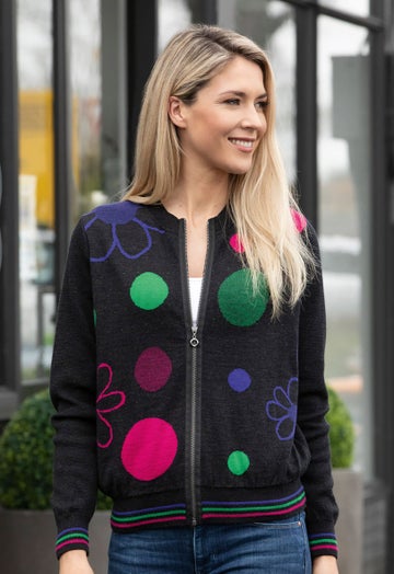 bomber flower jacket