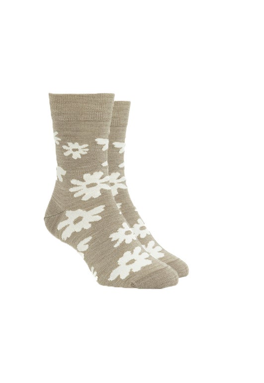 Fawn Merino Flower Power Sock