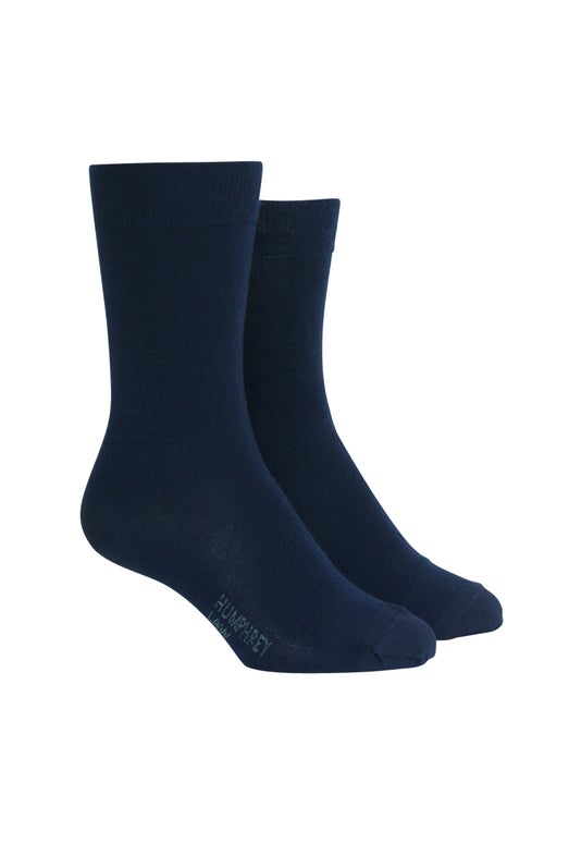 Navy Merino Health Dress Socks