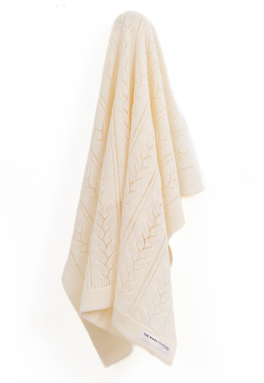 Winter White Merino Heirloom Shawl V Pattern