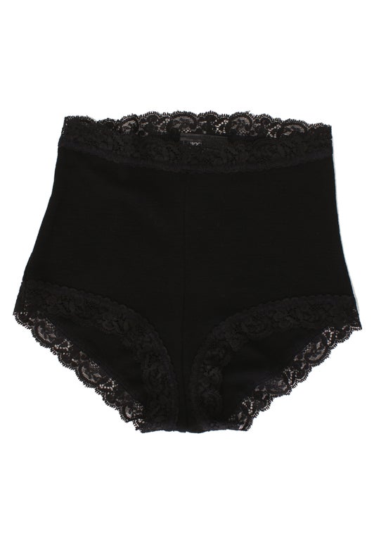 Black Merino Lace Briefs
