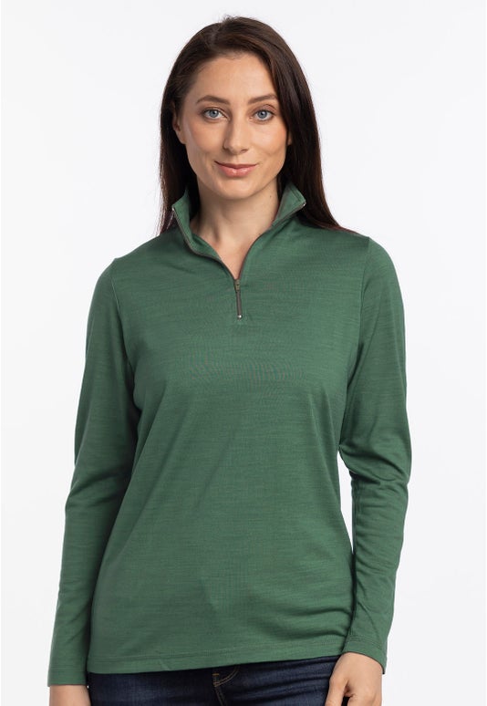 Pine Merino Leisure Polo 1/4 Zip
