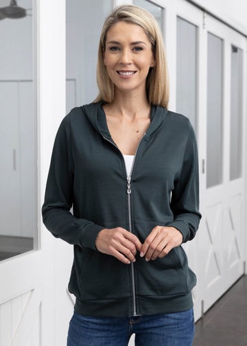 Khaki Merino Leisure Hoodie