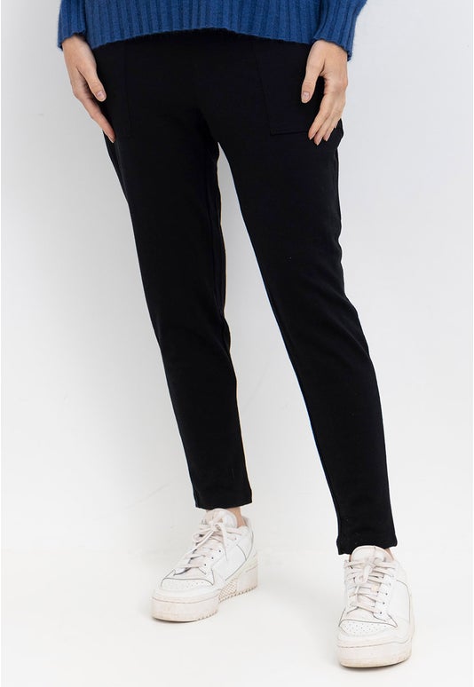 Black Merino Leisure Pants