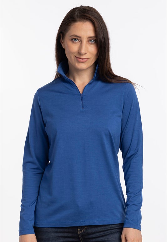 Tru Blue Merino Lightweight Polo 1/4 Zip