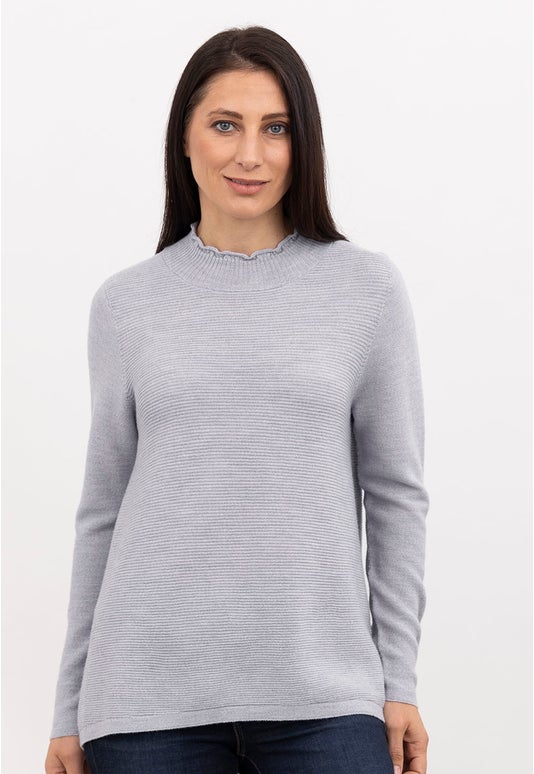 Silver Merino Mayfair Turtle Sweater
