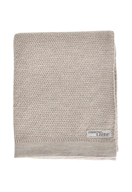 Linen Merino Moss Stitch Baby Blanket