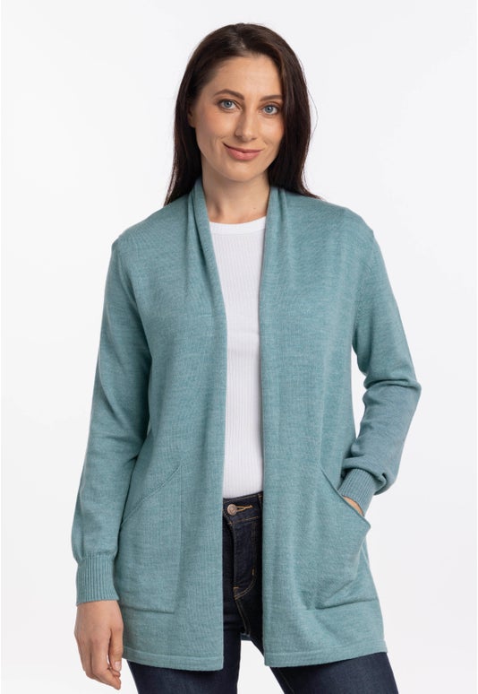 Merino Open Front Jacket Spearmint