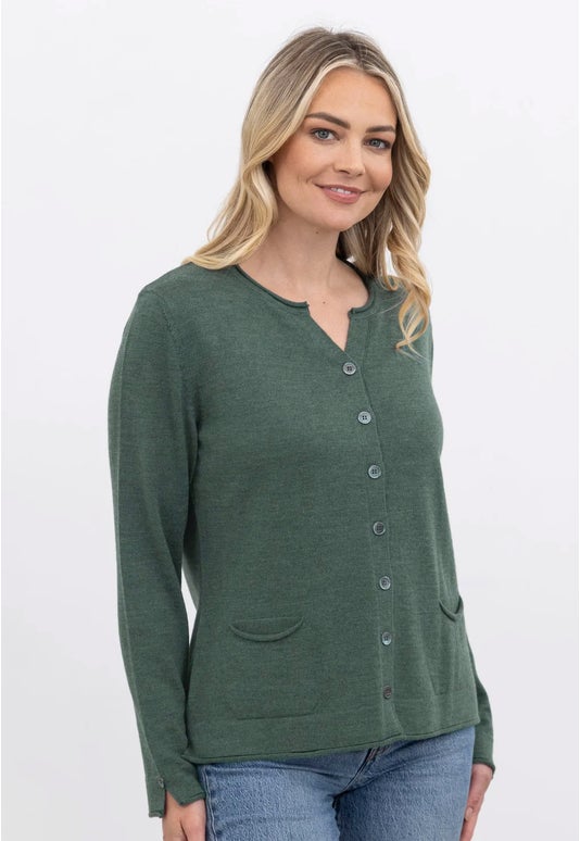 Fern Merino Open Neck Cardi
