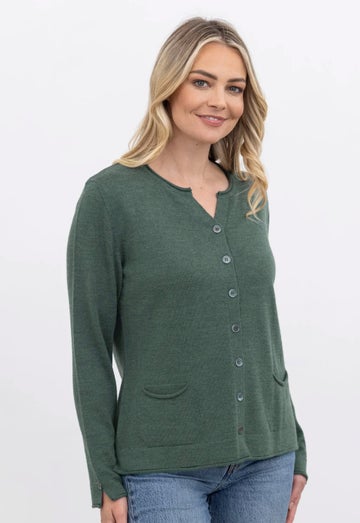 Fern Merino Open Neck Cardi