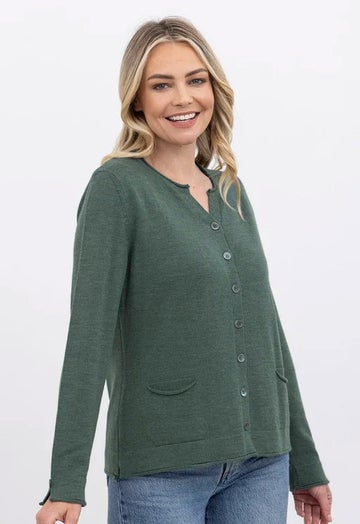 Fern Merino Open Neck Cardi