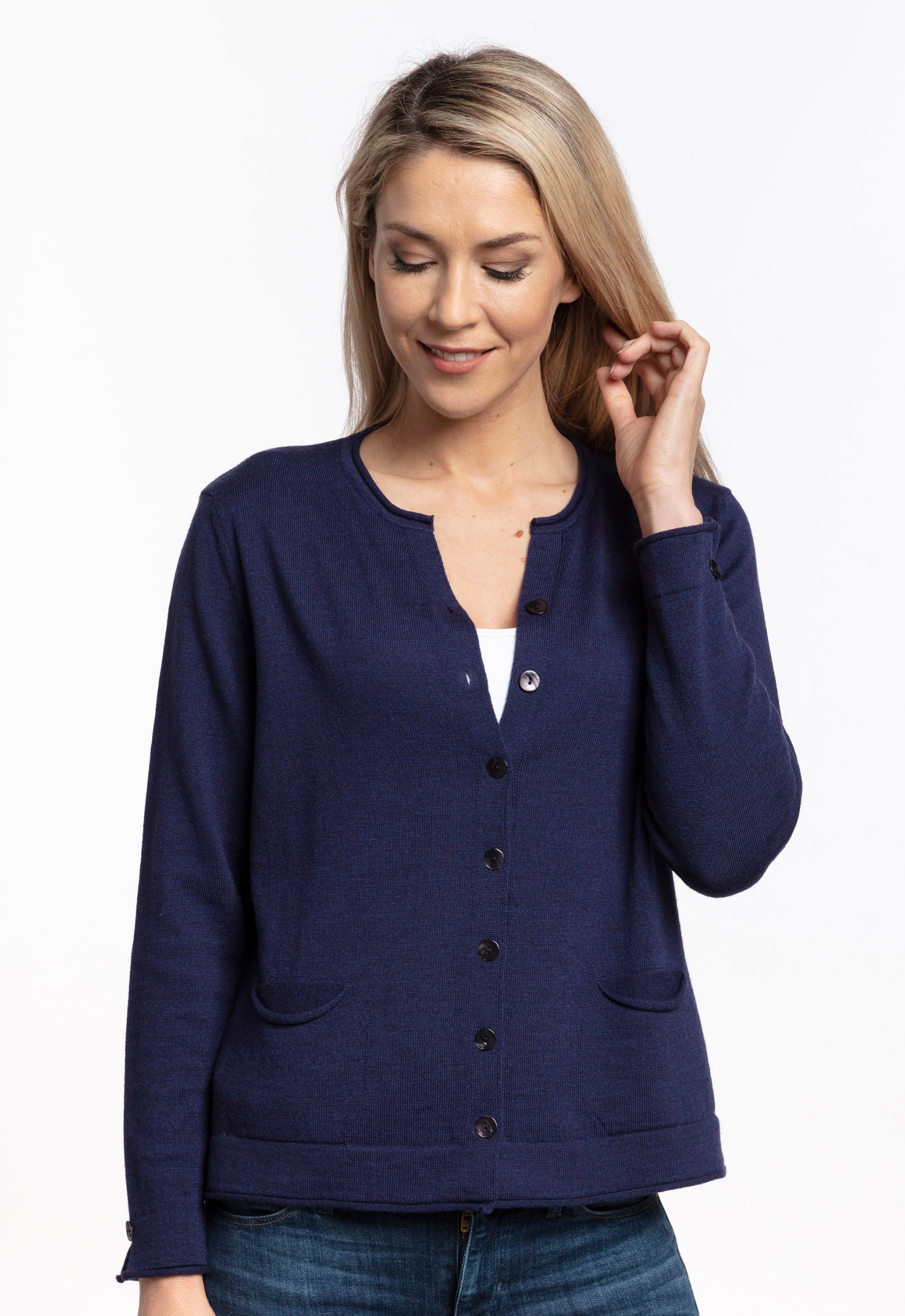 Merino Open Neck Cardigan