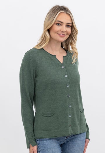 Fern Merino Open Neck Cardi