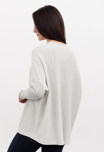Cement Merino Oversized Swing Sweater