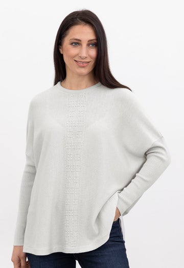 Cement Merino Oversized Swing Sweater