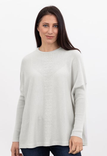 Cement Merino Oversized Swing Sweater